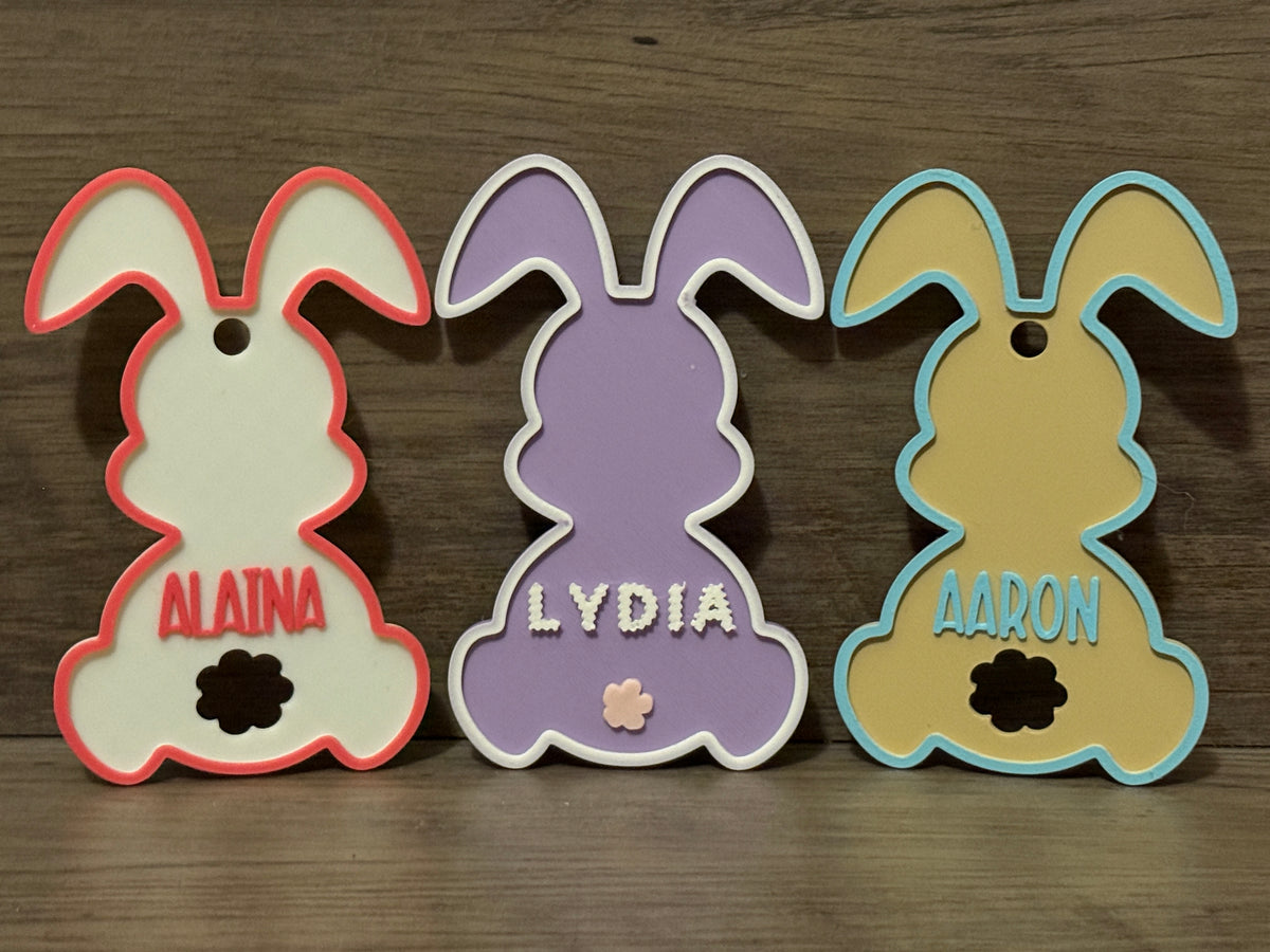 Custom Easter Bunny Basket Tags
