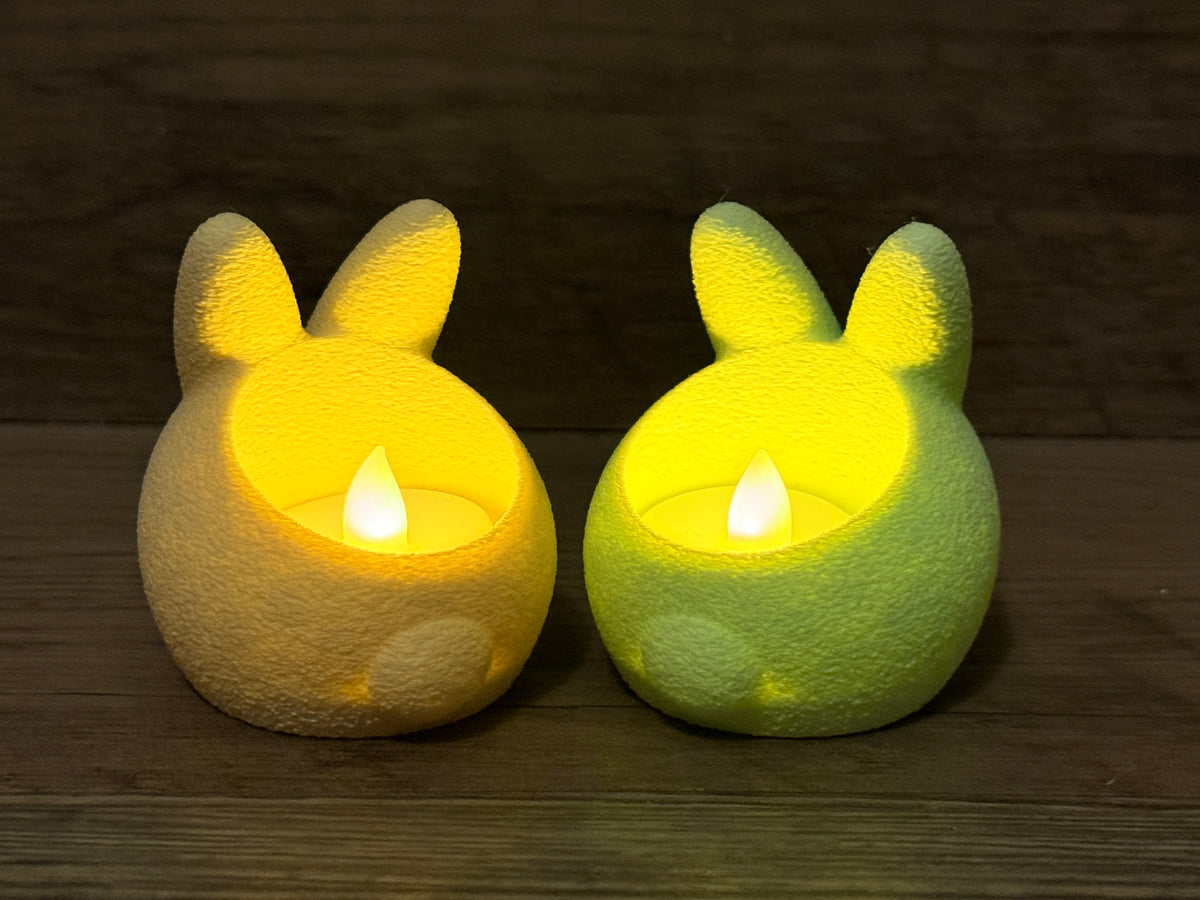 Fuzzy-look Easter Bunny Tealight holder
