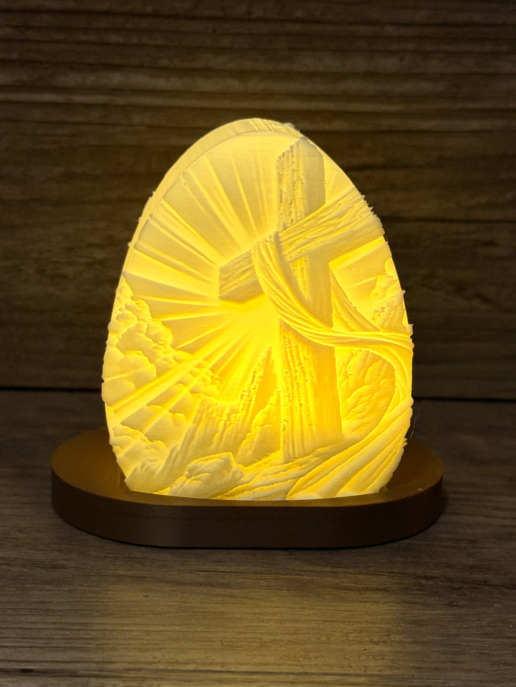 Cross Lithophane with Stand