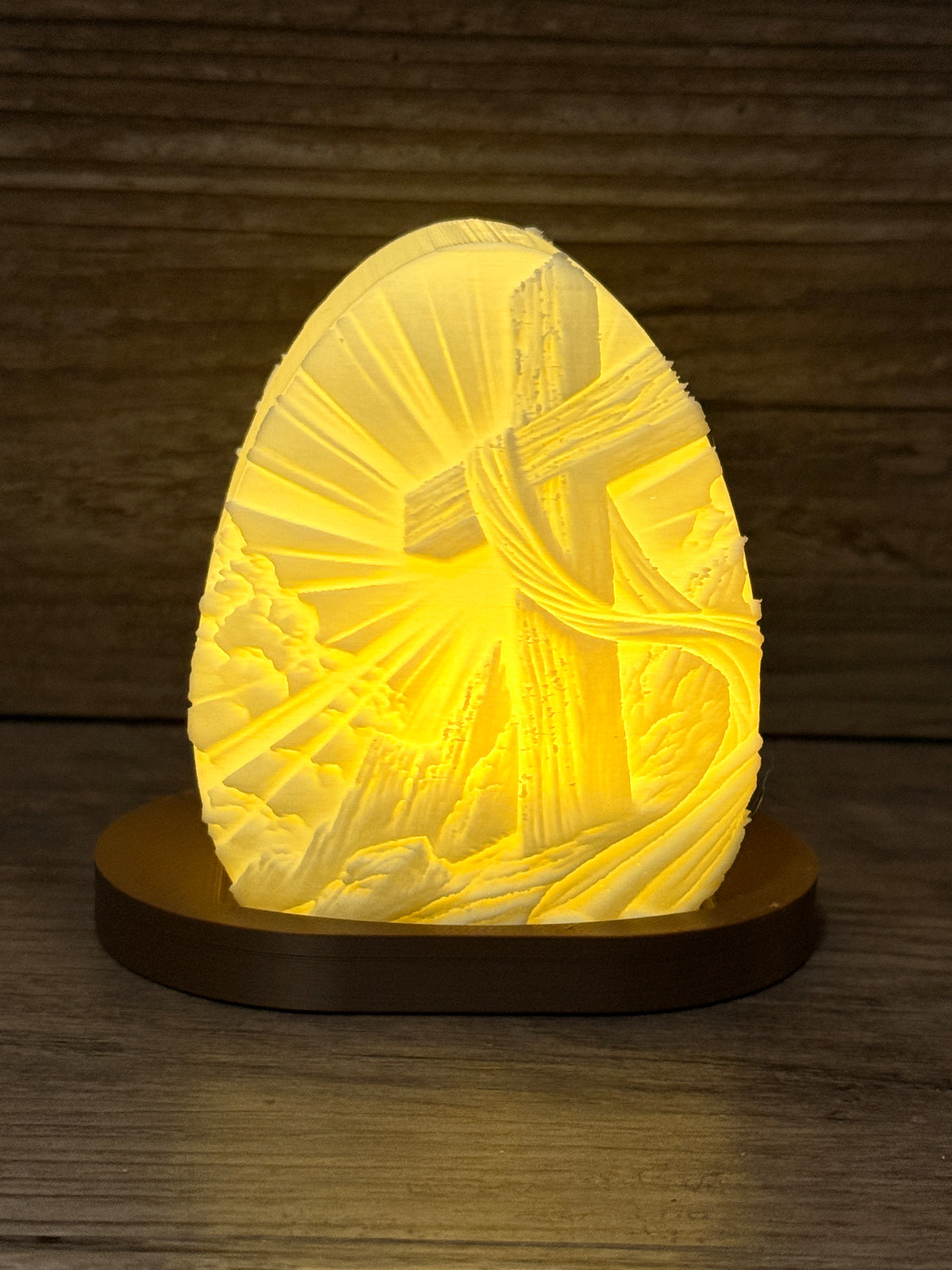 Cross Lithophane with Stand