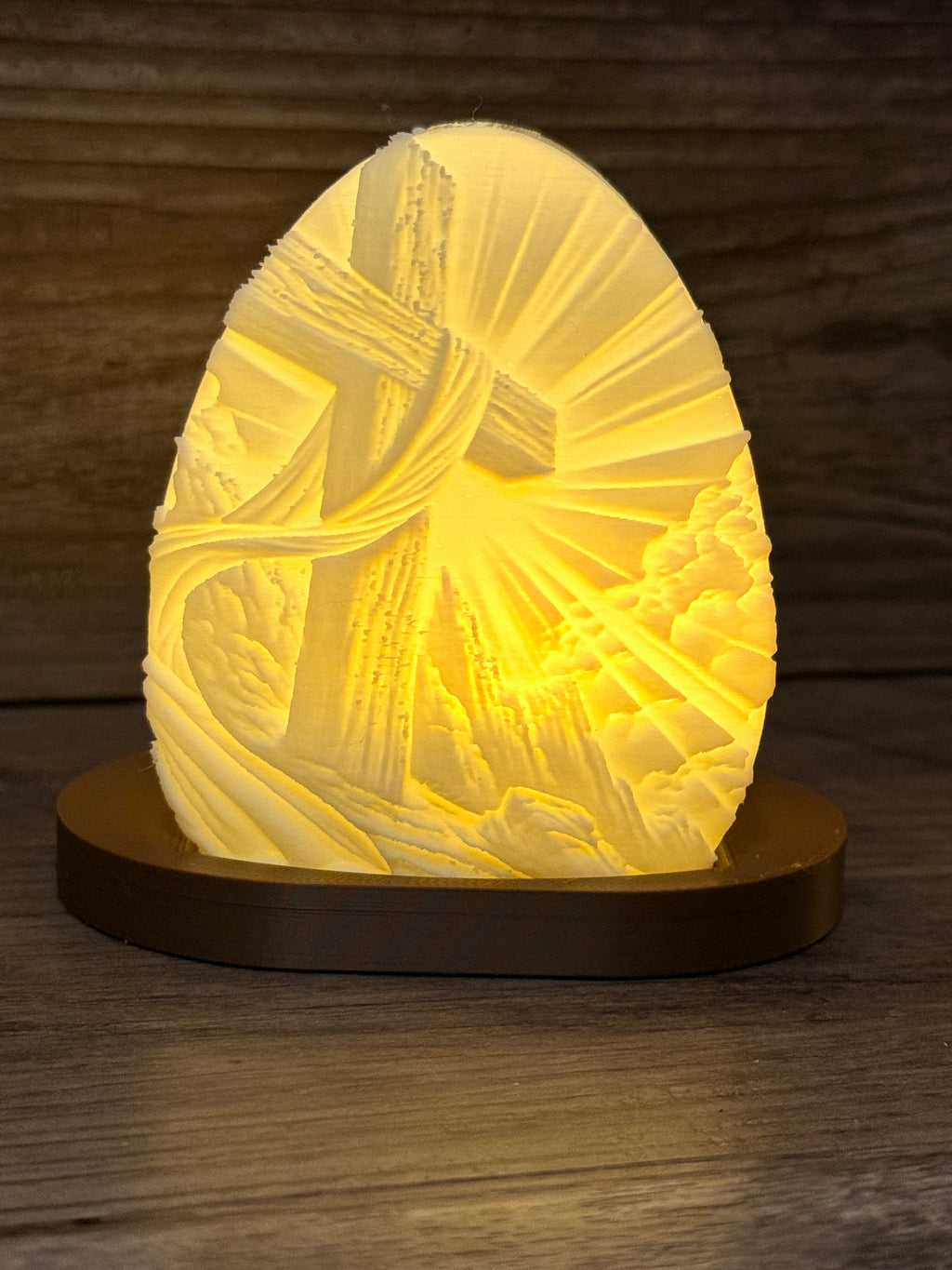 Cross Lithophane with Stand