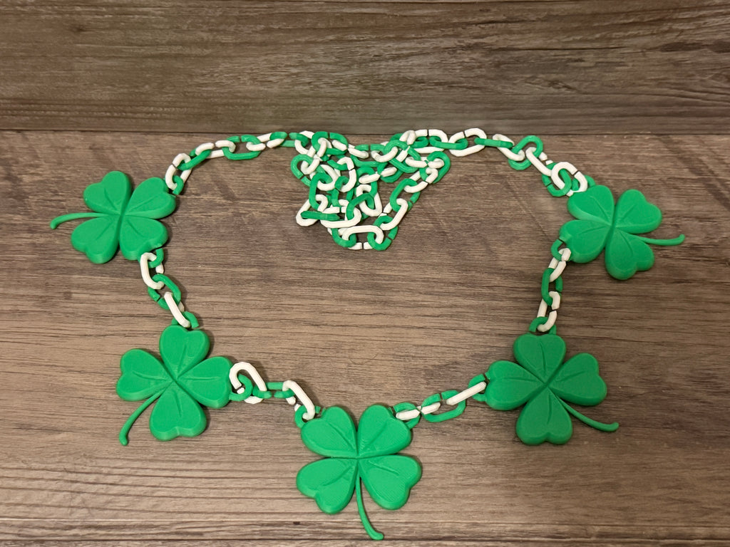 St Patrick's Day Shamrock Necklace