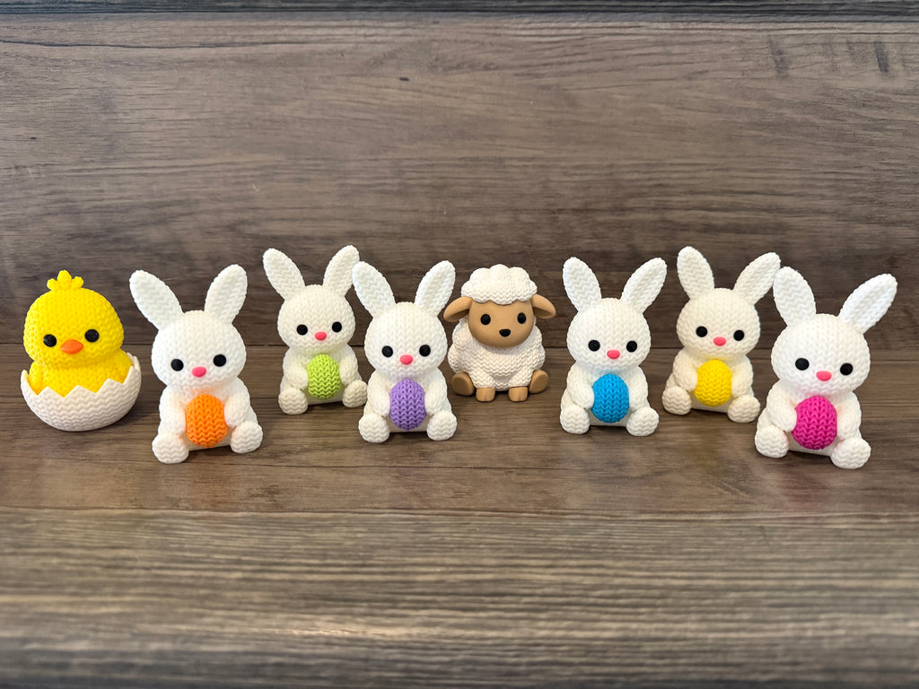 Crochet style Easter figurines