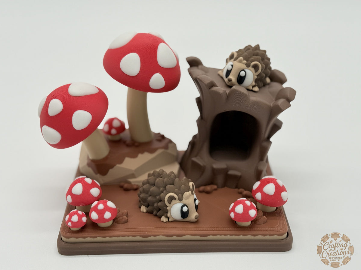 Hedgehog Forest Diorama
