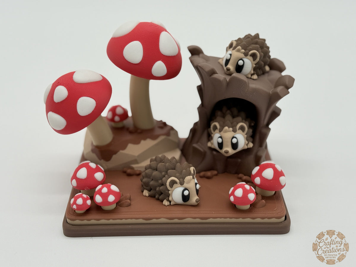 Hedgehog Forest Diorama