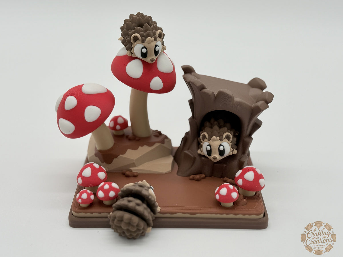 Hedgehog Forest Diorama