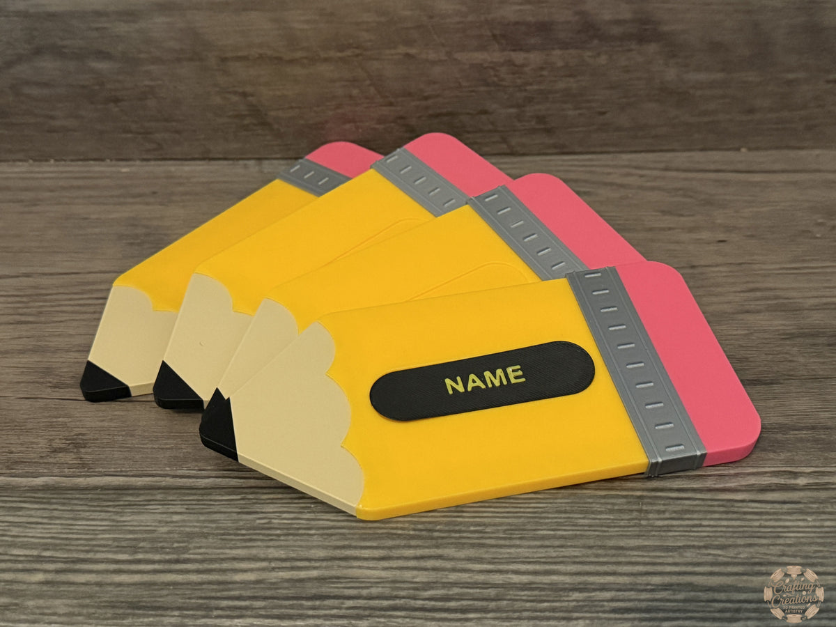 Personalized Pencil-shaped gift card holder