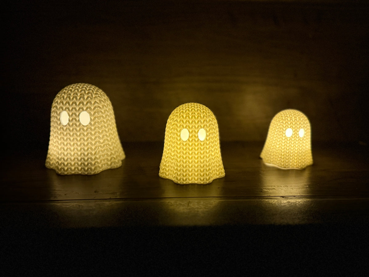 3d Printed Ghost Tealight Candle Holder (Set of 3)