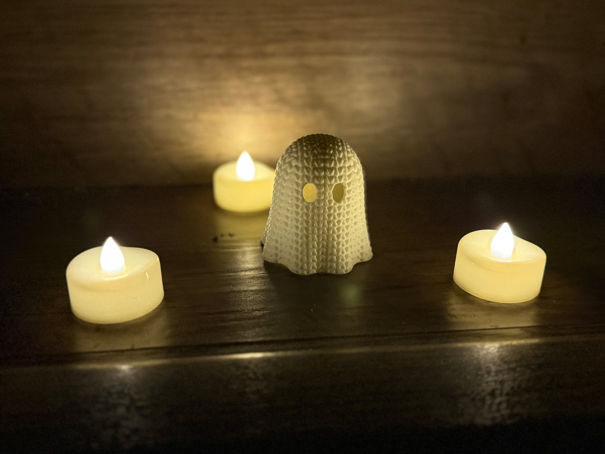 3d Printed Ghost Tealight Candle Holder (Set of 3)