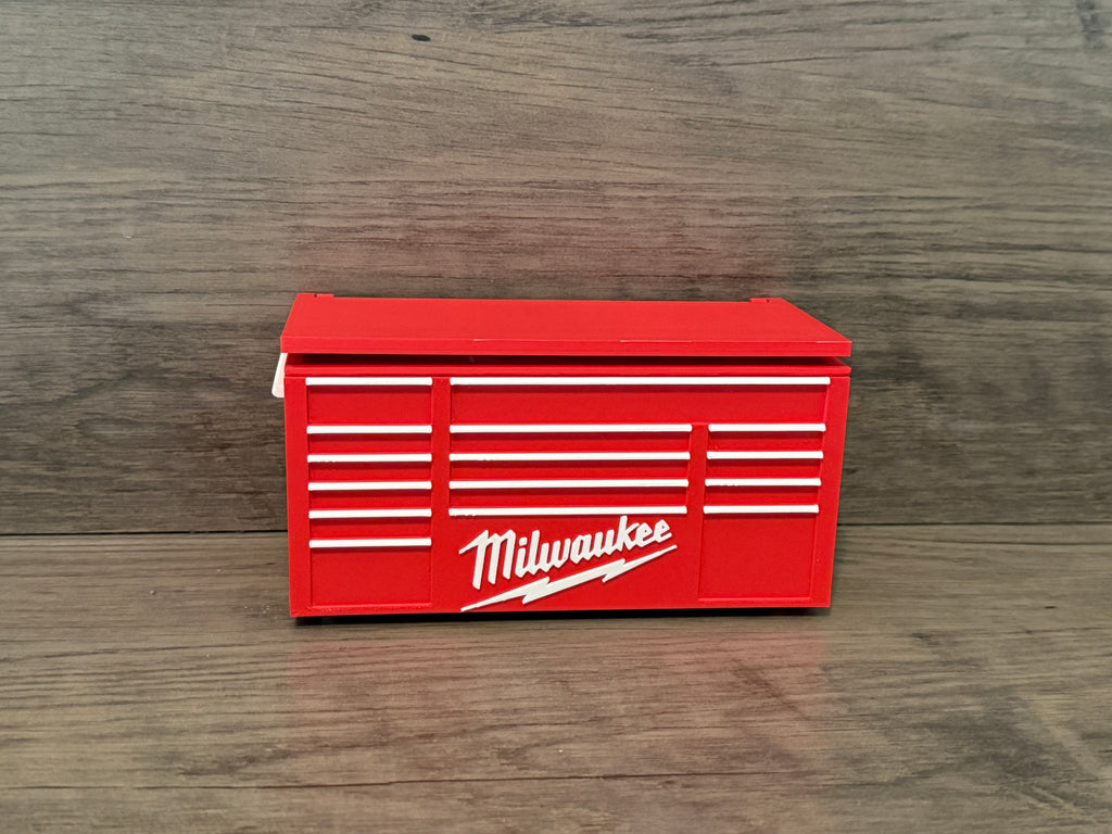 Milwaukee Tool Box style desktop pen holder