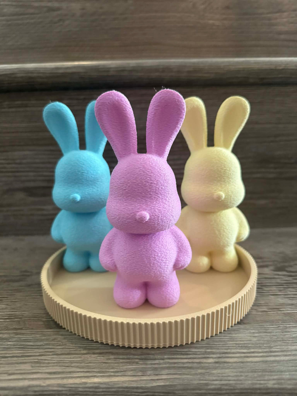 Fuzzy-look Easter Bunny Decor