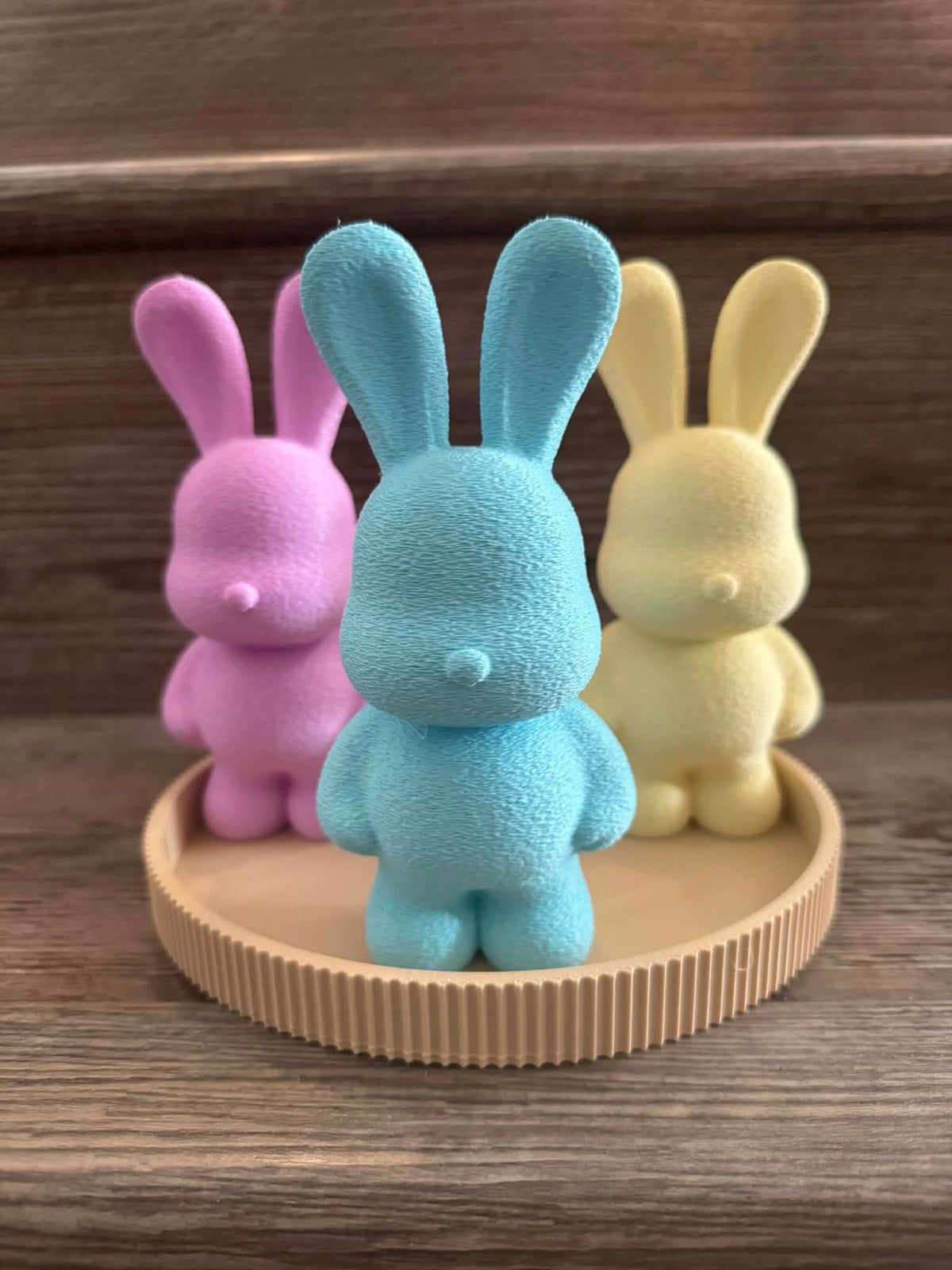 Fuzzy-look Easter Bunny Decor